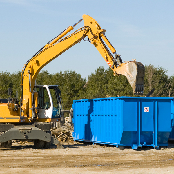 are there any restrictions on where a residential dumpster can be placed in Round Mountain NV